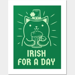 Irish For a Day Cat Posters and Art